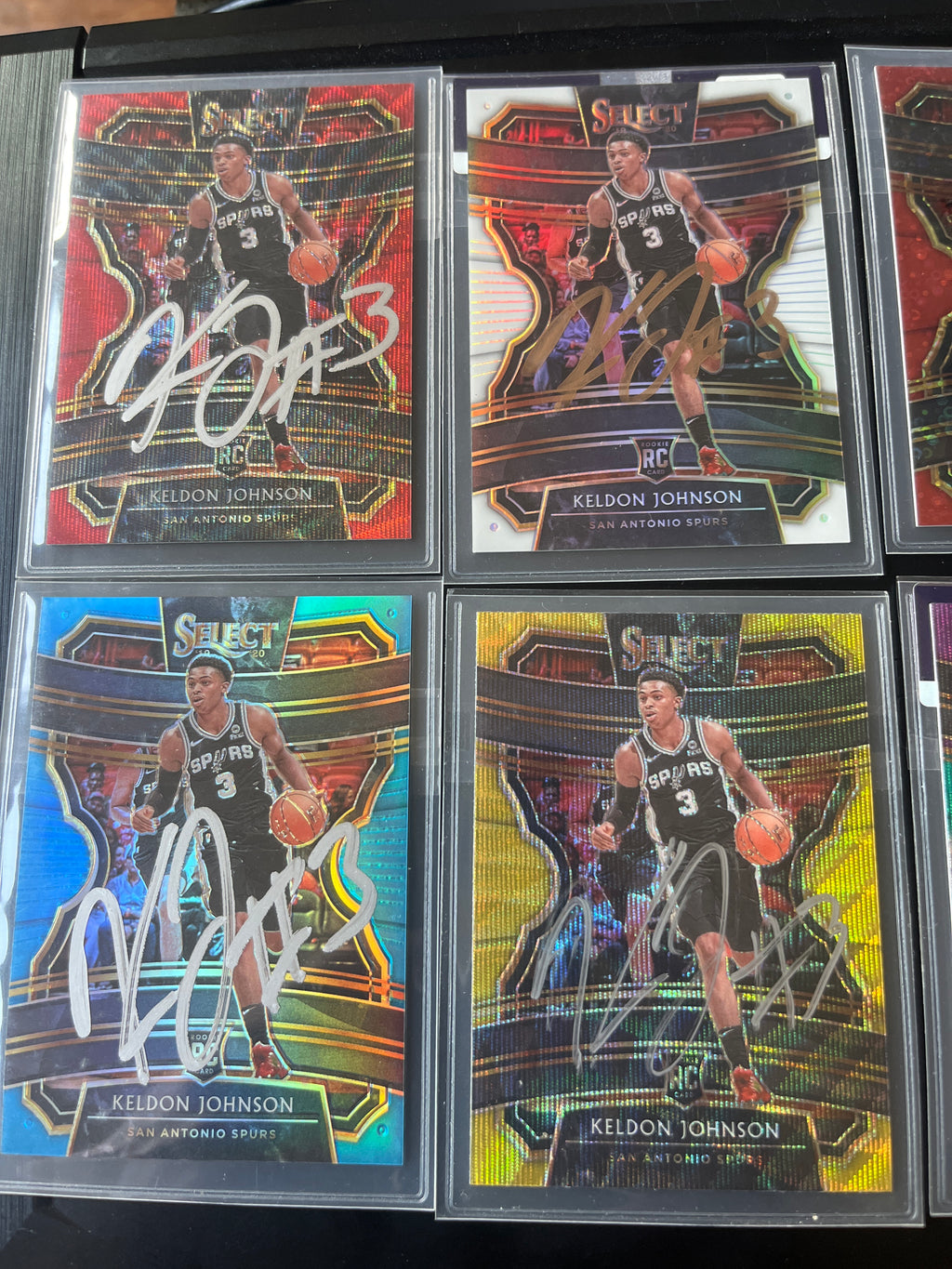 Keldon Johnson 2019 Rookie Prizm Concourse #45 On Card Auto *6th Man set* Six different card Variations all with in person on card Autos*