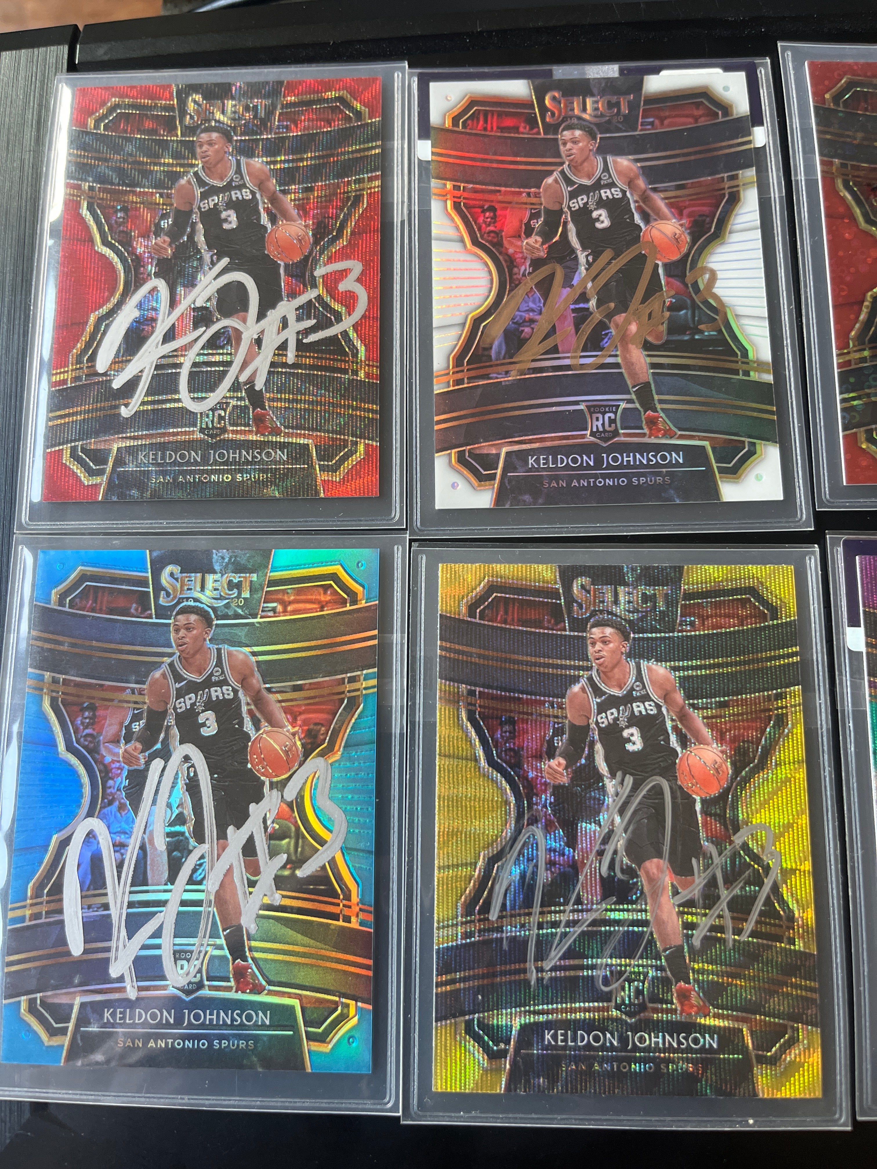 Keldon Johnson 2019 Rookie Prizm Concourse #45 On Card Auto *6th Man set* Six different card Variations all with in person on card Autos*
