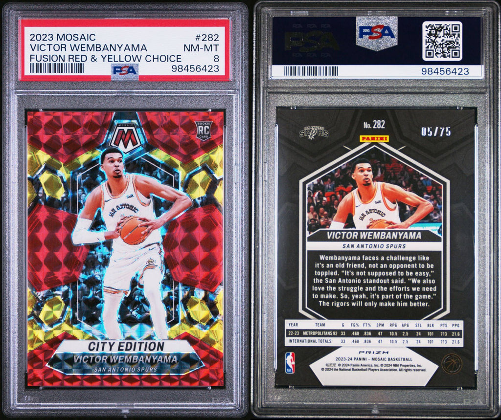 2023 PANINI MOSAIC | FUSION RED & YELLOW CHOICE [#5/75]VICTOR WEMBANYAMA 282