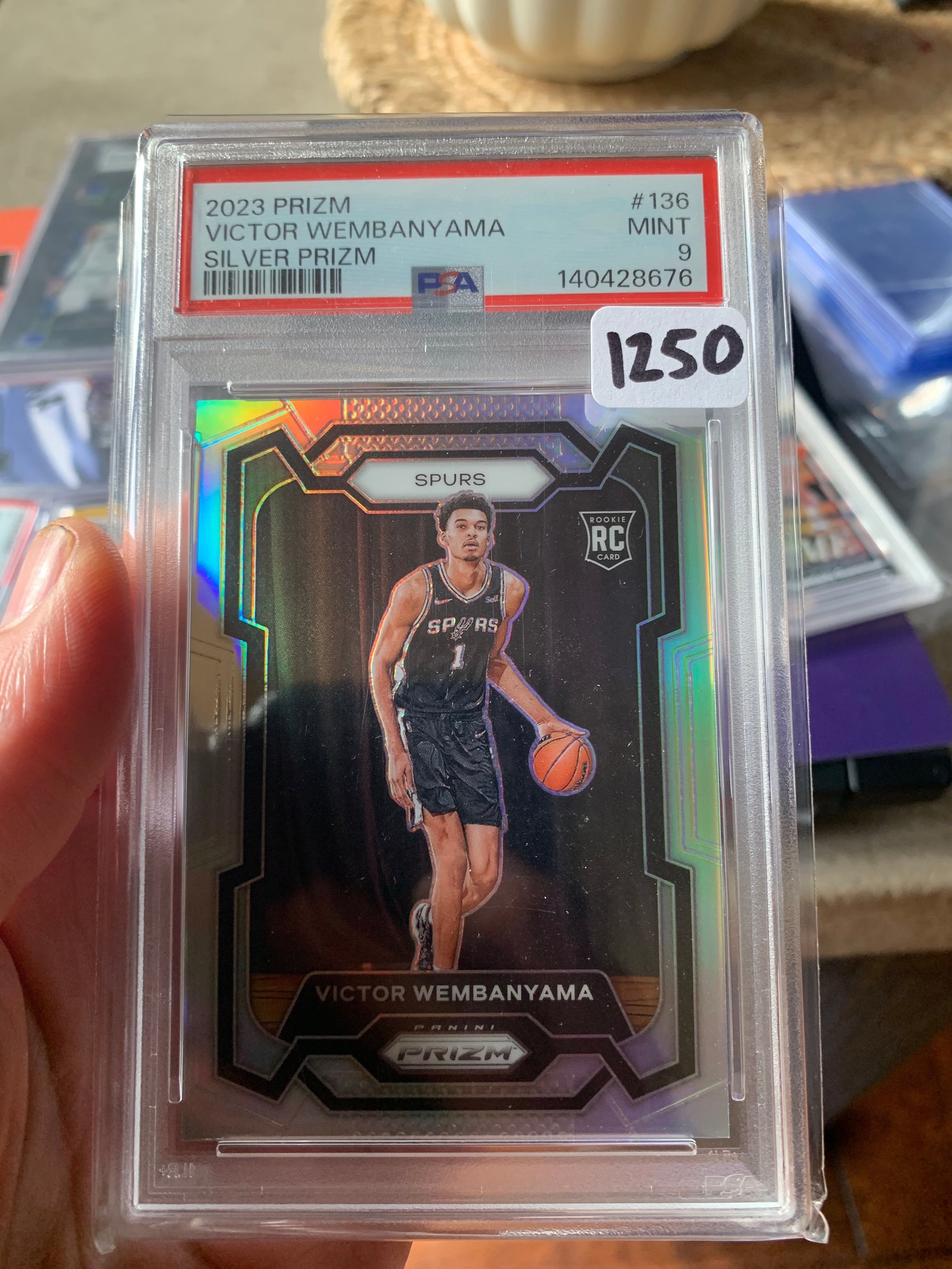 Wemby Silver Prizm Rookie card