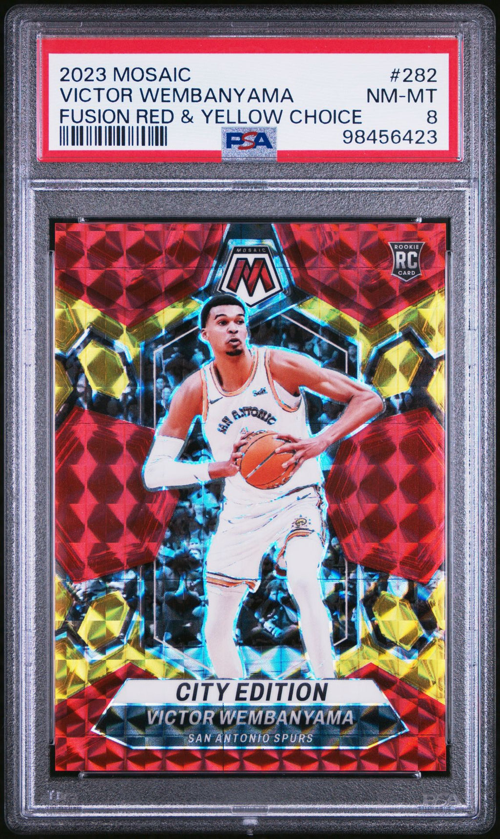 2023 PANINI MOSAIC | FUSION RED & YELLOW CHOICE [#5/75]VICTOR WEMBANYAMA 282