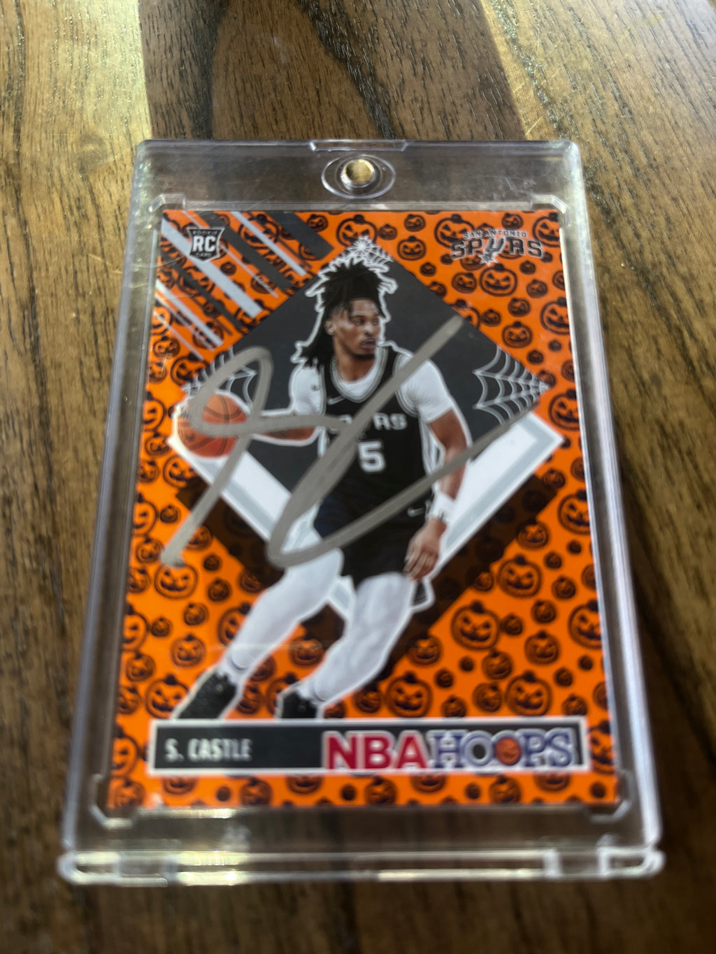 2024 PANINI HAUNTED HOOPS 294 STEPHON CASTLE ORANGE “ON CARD AUTO IN PERSON” VERY RARE BEAUTIFUL SILVER INK