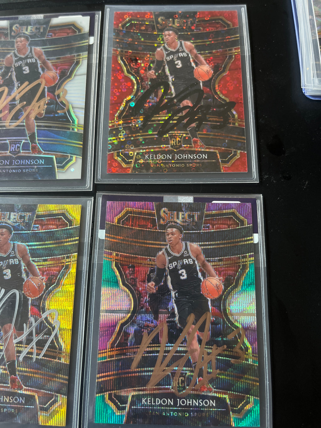 Keldon Johnson 2019 Rookie Prizm Concourse #45 On Card Auto *6th Man set* Six different card Variations all with in person on card Autos*