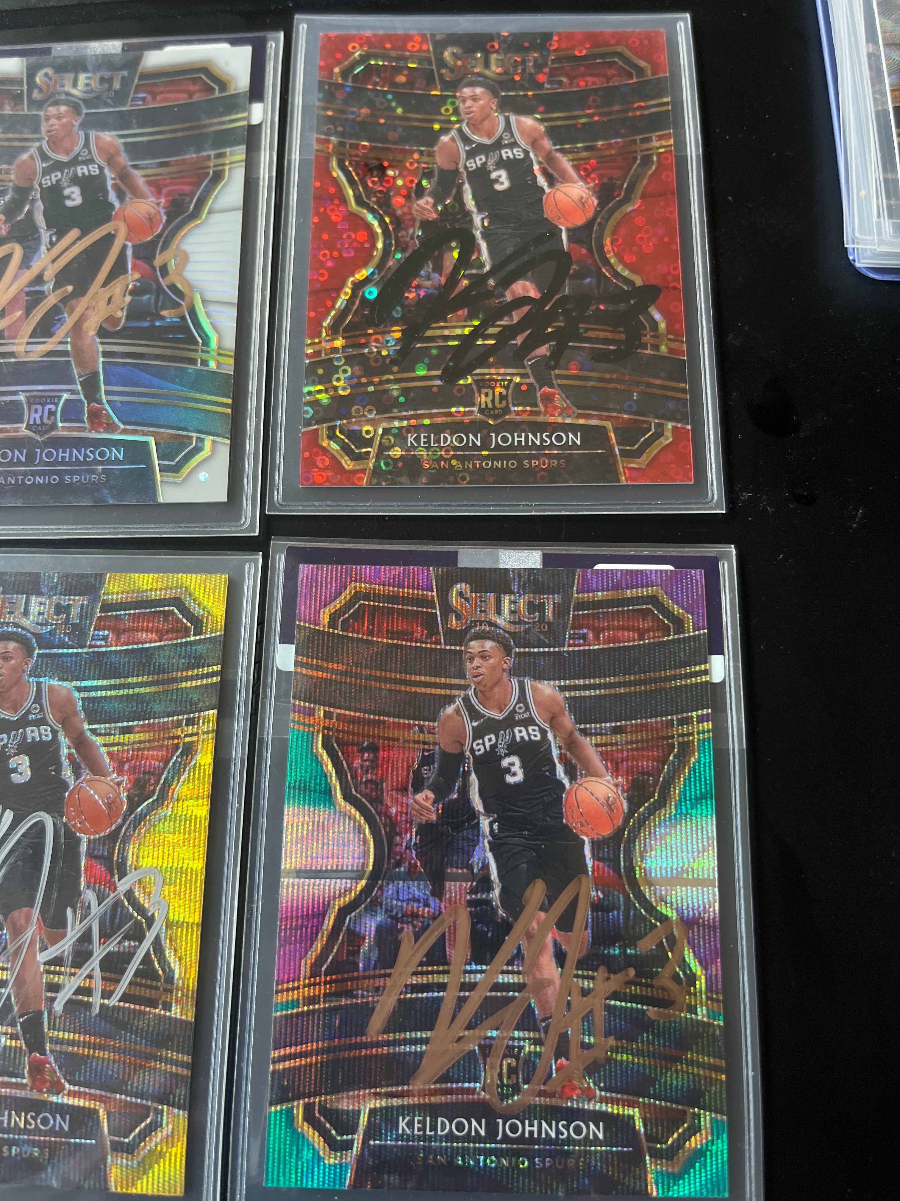 Keldon Johnson 2019 Rookie Prizm Concourse #45 On Card Auto *6th Man set* Six different card Variations all with in person on card Autos*