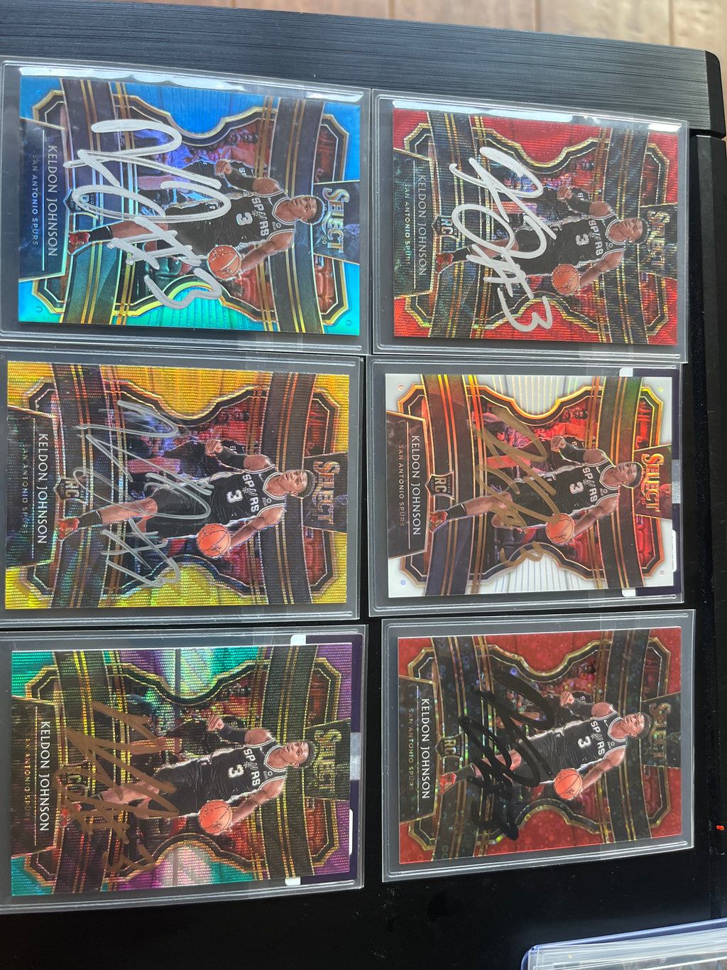 Keldon Johnson 2019 Rookie Prizm Concourse #45 On Card Auto *6th Man set* Six different card Variations all with in person on card Autos*