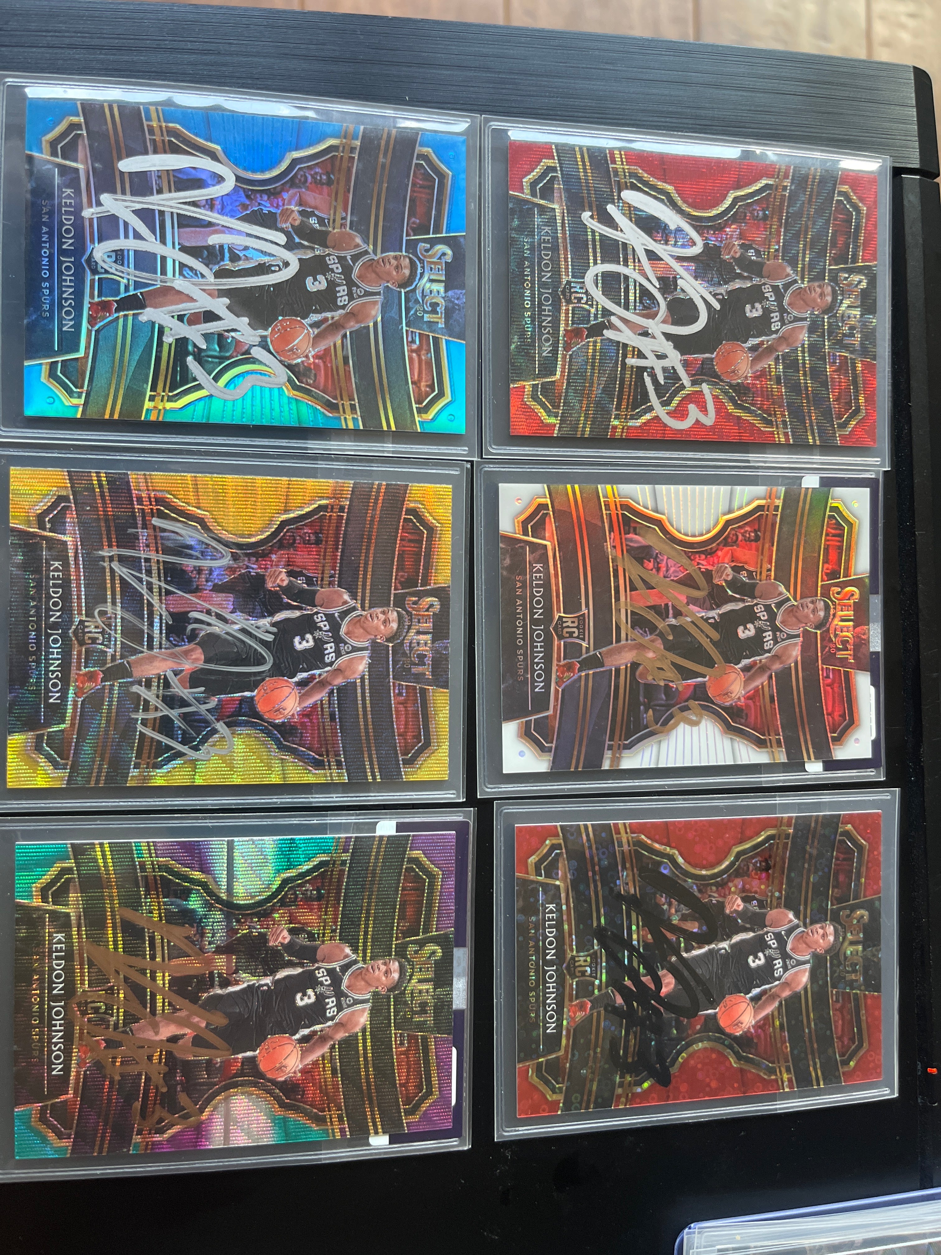 Keldon Johnson 2019 Rookie Prizm Concourse #45 On Card Auto *6th Man set* Six different card Variations all with in person on card Autos*