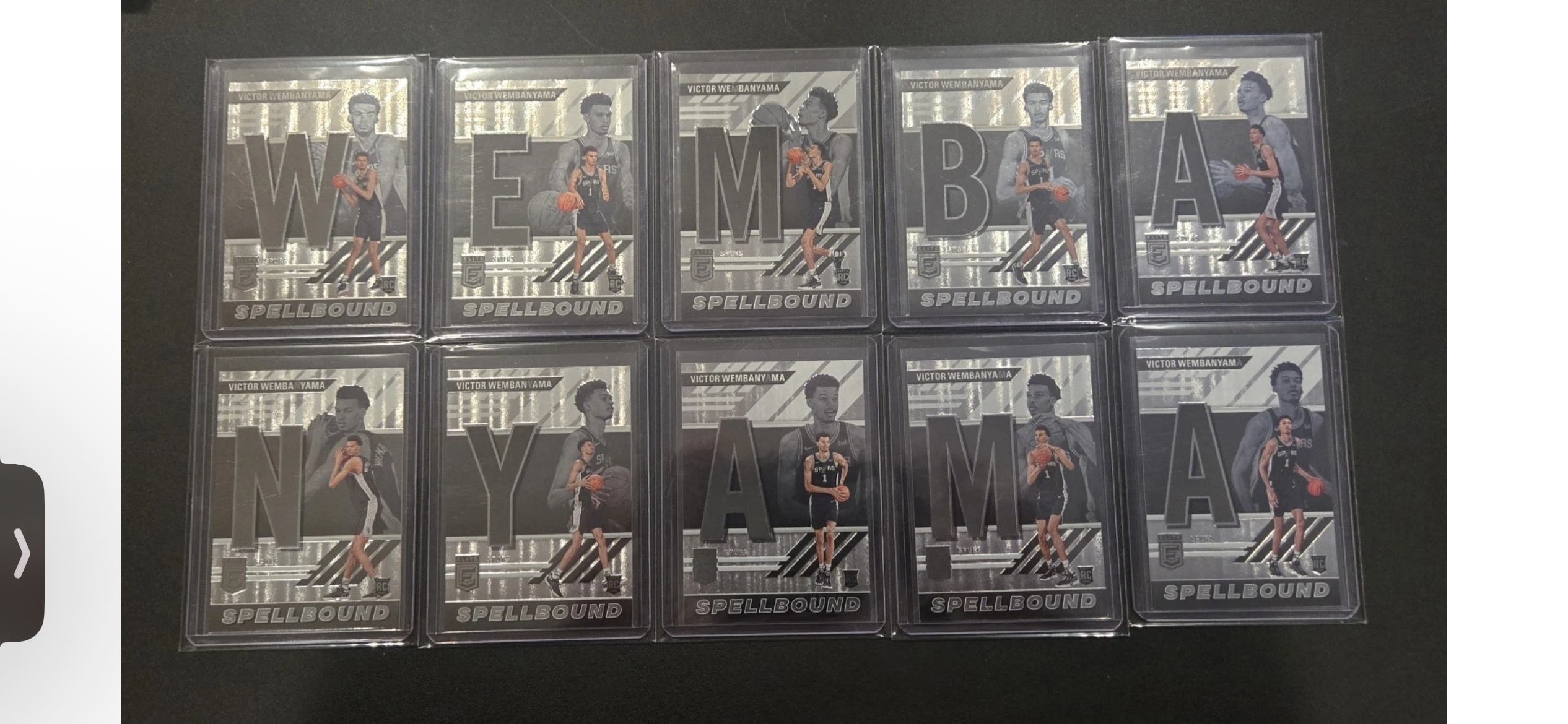 2023-24 Panini Donruss Elite Victor Wembanyama Spellbound Rookies Complete Set